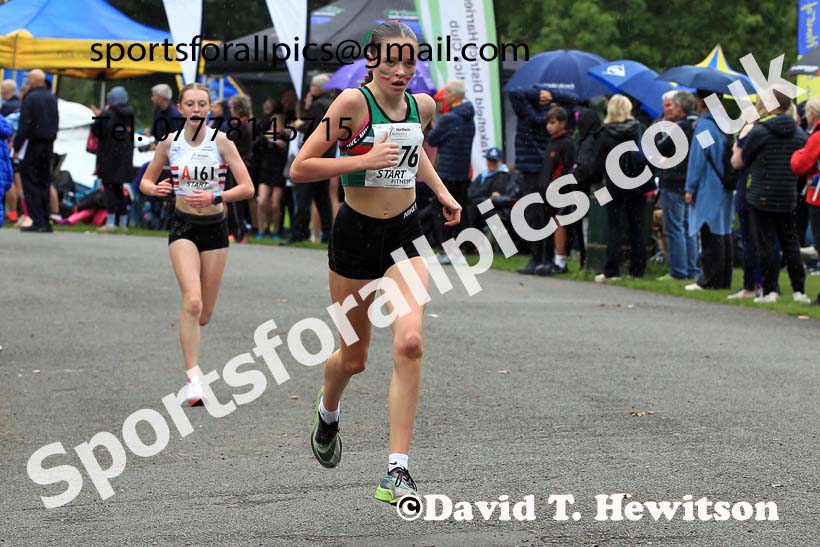 Girls under-15s 2023 Northern 6 and 4 Stage Relays and Youngsters, Birkenhead Park, Wirral.  Photo: David T. Hewitson/Sports for All Pics